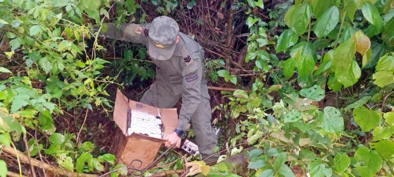 Abandonaron un utilitario cargado con cigarrillos en la ruta Nacional Nº 9