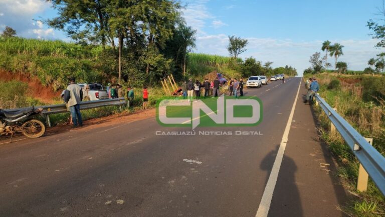 Chofer muere arrollado por su propio camión al perder el control sobre ruta, en Caaguazú