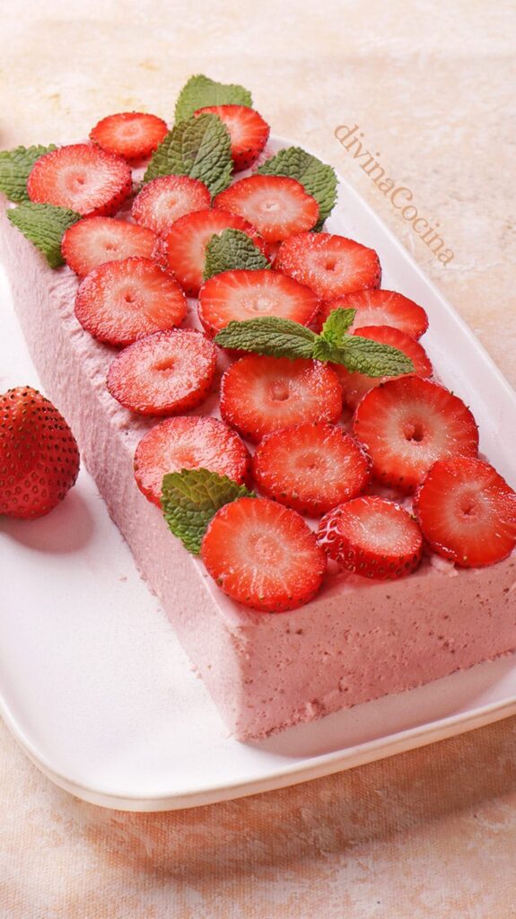 Pastel light de queso y fresas