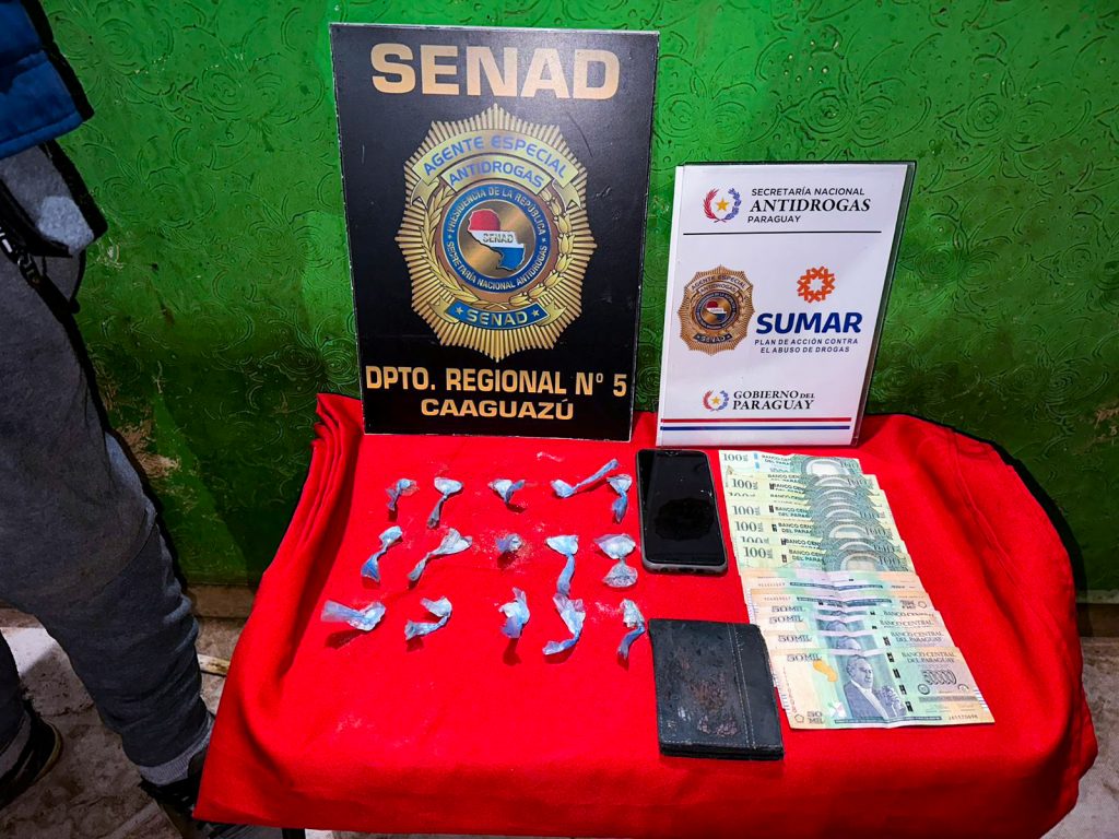 Tras allanamiento SENAD detuvo a un supuesto micotraficante de drogas en Caaguazú