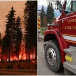 Bomberos de EE.UU. y Canadá intentan sofocar grandes incendios en sus territorios