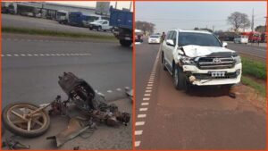 Video: Motociclista perdió la vida al intentar cruzar la ruta en campo 9