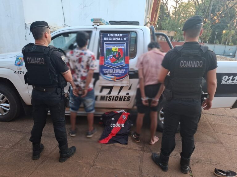 Operativos: 3 ladrones detenidos y exhibicionista ebrio en la plaza de Puerto Libertad