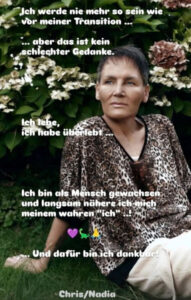 Nadia Brönimann, trans suiza pionera: «Lloro lo que le hice a Christian [él mismo] y a su cuerpo»