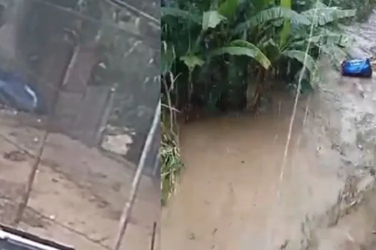 Tras fuertes lluvias, se desbordó el río Macarao en Caracas este 1 de septiembre (VIDEO)