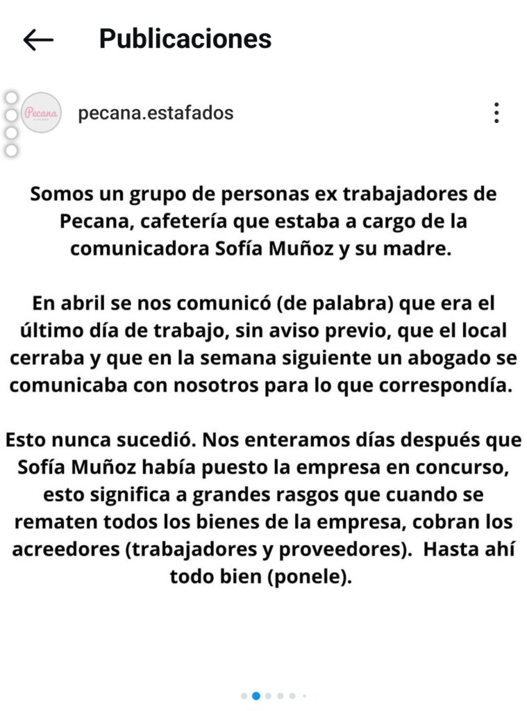 Exempleados de popular cocinera e influencer denuncian salarios impagos y malas condiciones de higiene y de trabajo