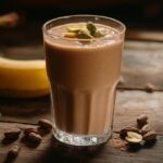 Cómo preparar un licuado de chocolate con proteína y pistaches para aumentar la masa muscular y mejorar tu fuerza