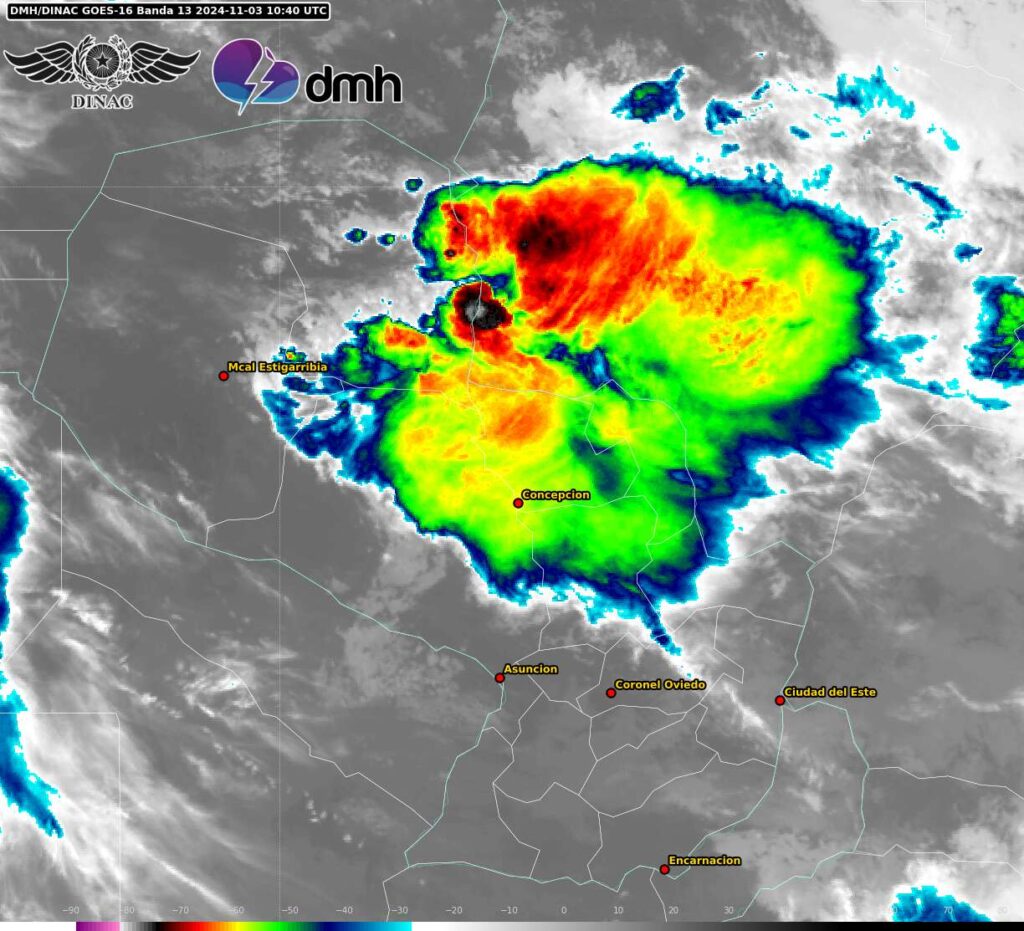 Alerta: tormentas se focalizan sobre un departamento