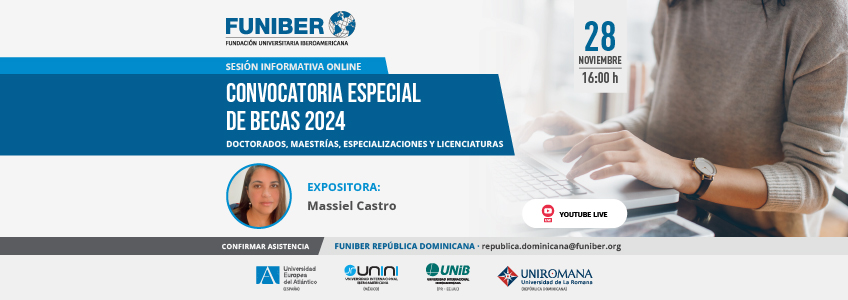 FUNIBER realiza sesión virtual en República Dominicana sobre la última convocatoria de becas 2024