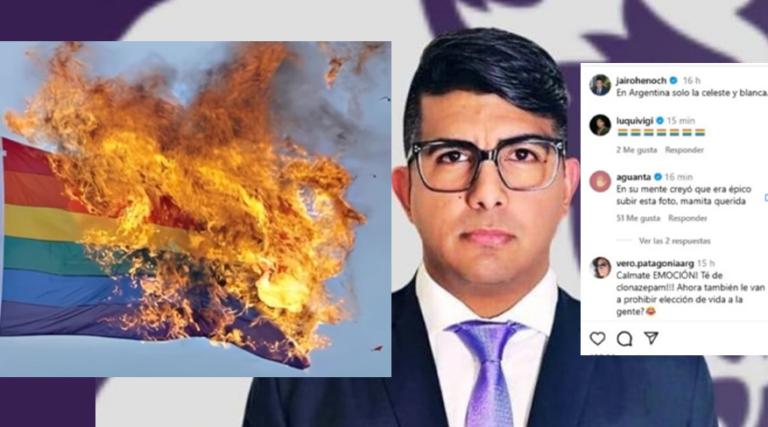 Funcionario de Milei en Santa Cruz publicó mensaje de odio contra la comunidad LGBT+ en Argentina