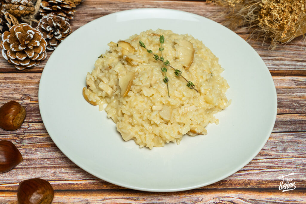 Risotto de boletus. Receta fácil y casera