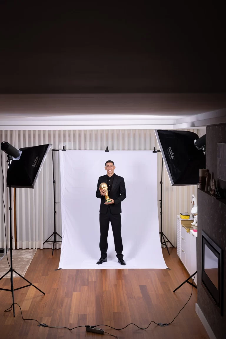 Ángel Di María y las impactantes e inéditas 20 fotos de su producción exclusiva en Portugal: “De chico yo miraba Revista GENTE”