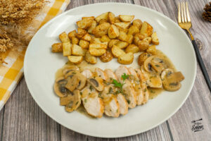 Pavo en salsa. Receta sana y deliciosa