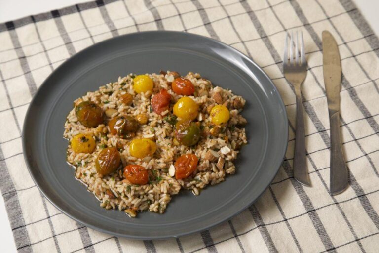 Arroz Integral con Cherry Rostizados