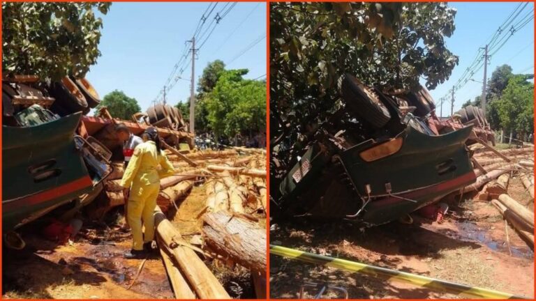 Conductor caaguaceño perdió la vida tras volcar el camión que conducía
