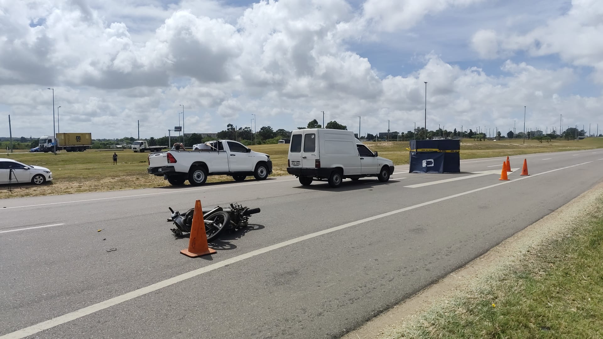 Trágico accidente en la Ruta 5 deja un motociclista fallecido