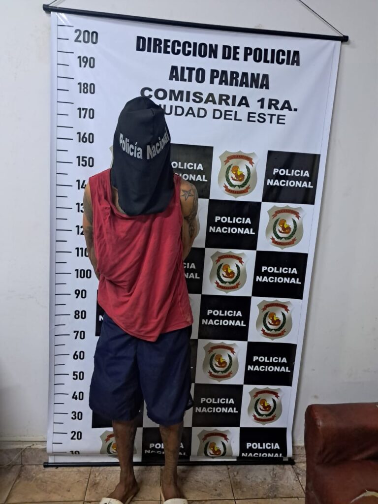 APREHENDEN A UN HOMBRE POR INTENTO DE HURTO Y PORTE DE ARMA CONTUNDENTE EN CIUDAD DEL ESTE