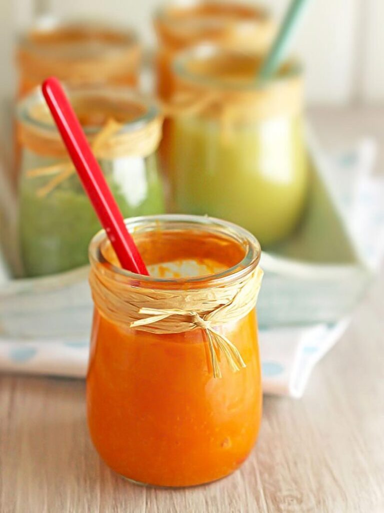 Puré de salmón y zanahoria para bebés