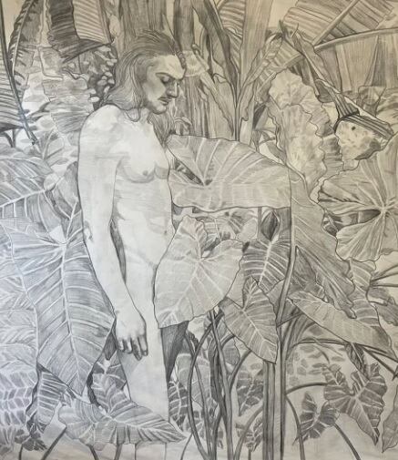 “El revés de los sudarios”: grafito, amor y belleza en la nueva muestra individual de Hugo Cataldo Barudi