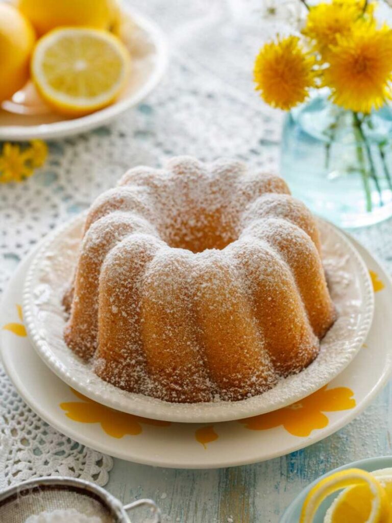 Bizcocho de limón en freidora de aire