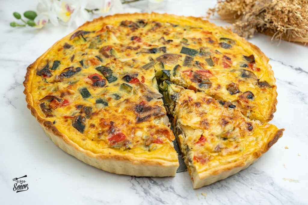Quiche de verduras. Receta fácil y sana de verduras