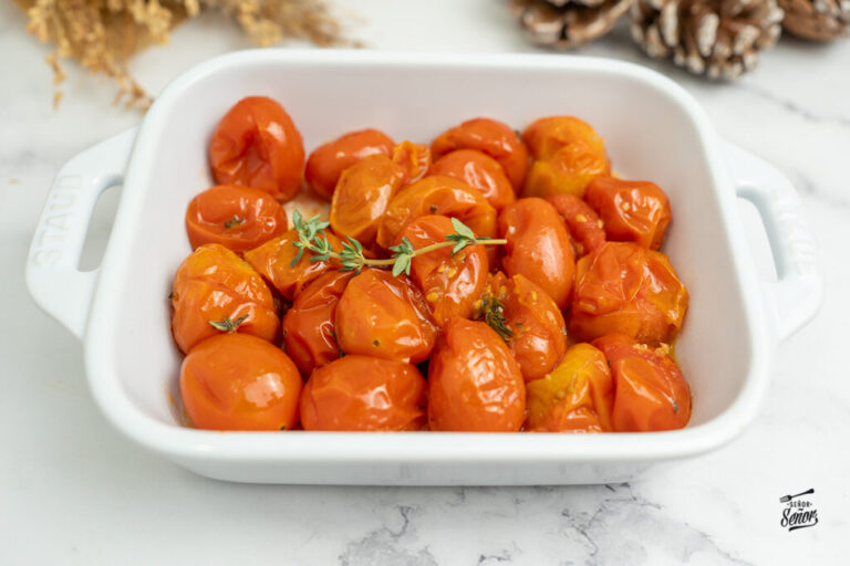 Tomates confitados. Una guarnición sana y deliciosa