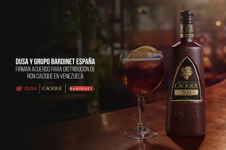 DUSA y Grupo Bardinet España firman acuerdo para distribución de Ron Cacique en Venezuela.