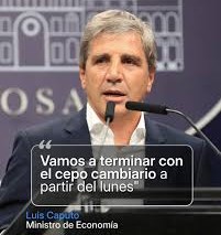 Se elimina el cepo cambiario a partir de este lunes 14 de abril.