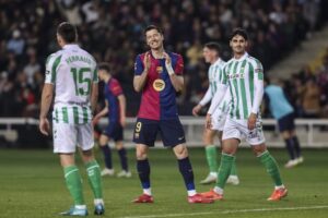 El Barça no asegura la Liga ante el Betis