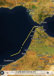 Eladia Isabel atraviesa el Estrecho de Gibraltar rumbo a su destino final: el desguace en Turquía