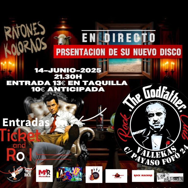 🔥 ¡Ratones Koloraos en concierto en Madrid! Presentan INOPIADOS en The Godfather (14 de junio) 🎸