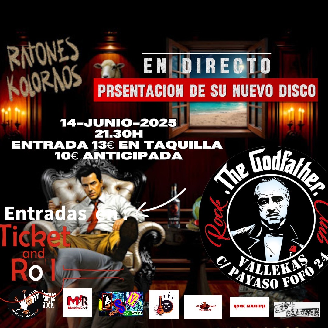 🔥 ¡Ratones Koloraos en concierto en Madrid! Presentan INOPIADOS en The Godfather (14 de junio) 🎸