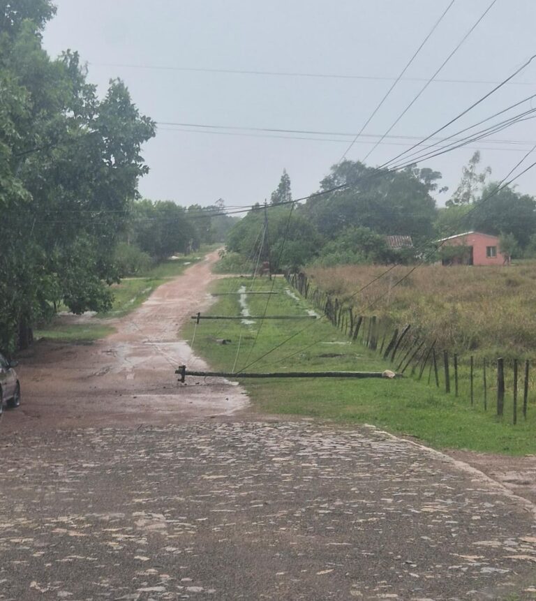 Fuerte temporal derribó techos, árboles y postes, dejando sin energía a varios distritos de Paraguarí