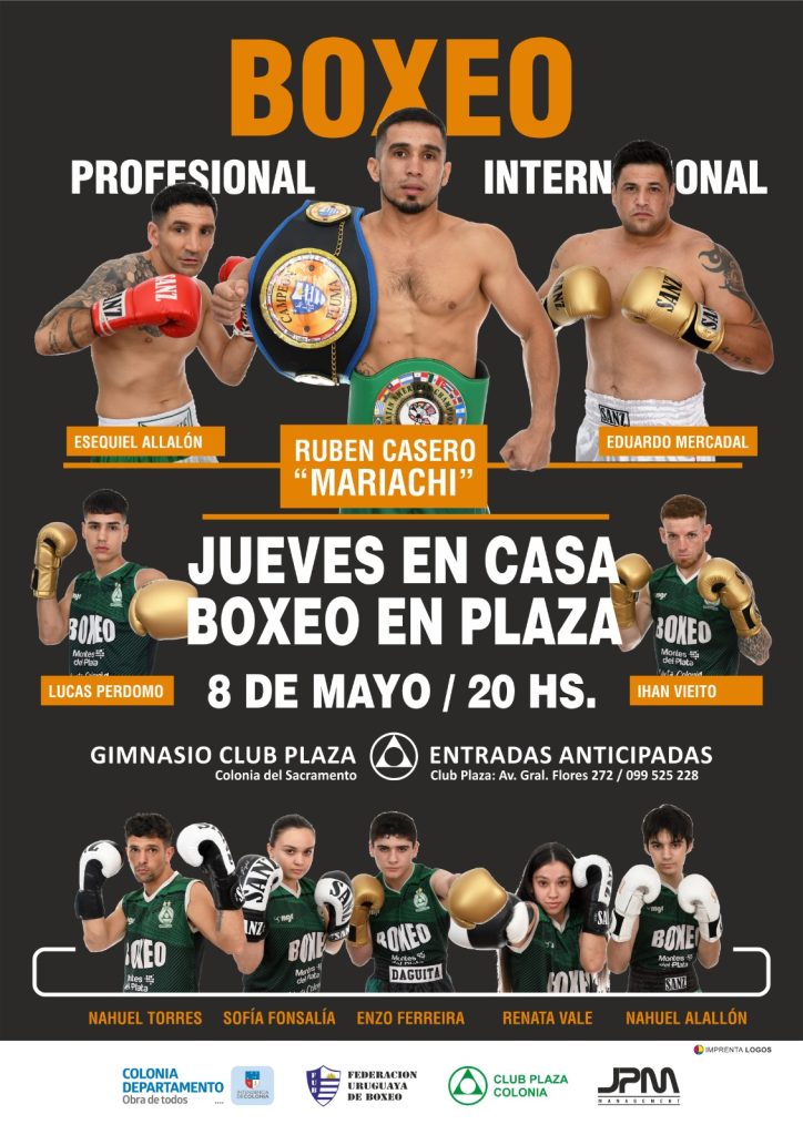 Velada boxística en Plaza Colonia con Rubén “Mariachi” Casero