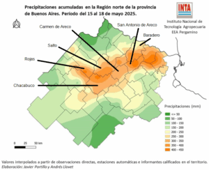 Desastre: Un mapa del INTA muestra con crudeza brutal el impacto del temporal en el norte de Buenos Aires