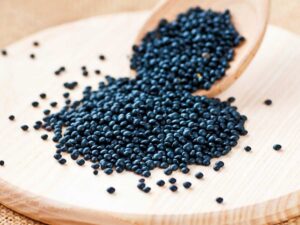 Lentejas caviar o beluga con verduras