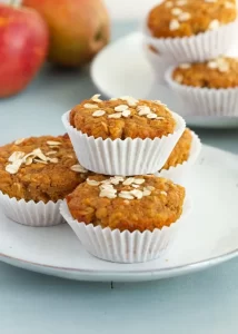 Magdalenas de avena y manzana (en horno y freidora de aire)