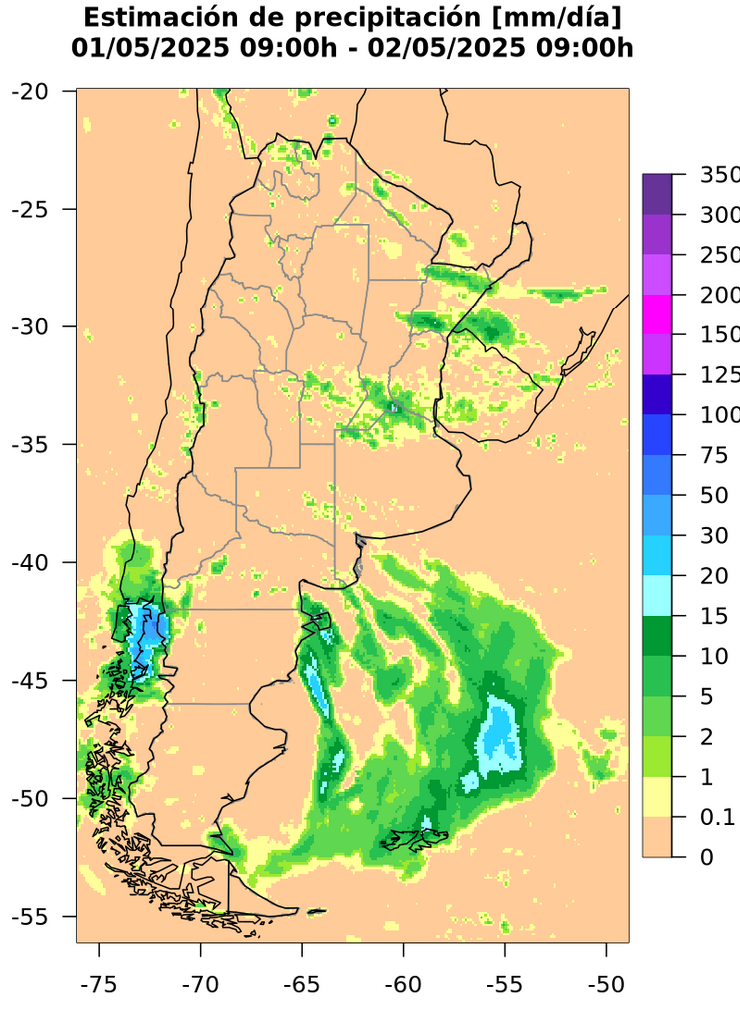 El SMN lanzó un estimador diario de precipitaciones que combina datos satelitales con observaciones de superficie