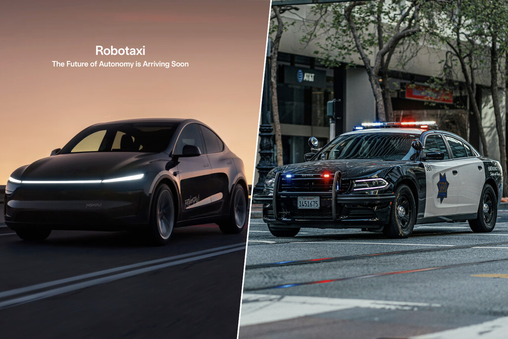 Los robotaxis de Tesla han sido programados para conducir como un humano. Así que cuando ven a la policía pegan un frenazo