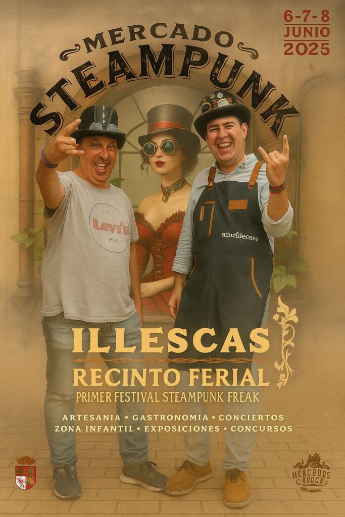 EPISODIO 55 🔧 “Engranajes, vapor y fantasía: viajamos a la 1ª Feria Steampunk de Illescas” en LH Radio