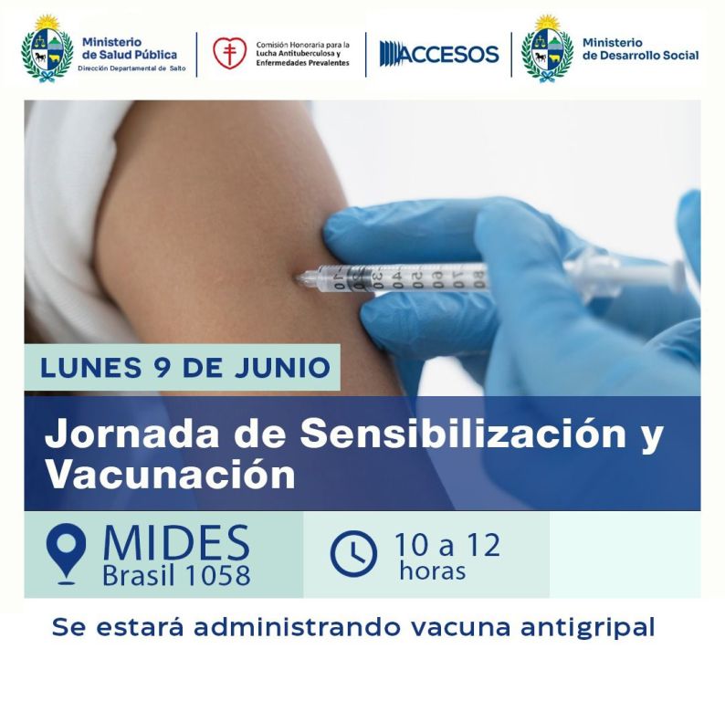 Mides este lunes /Jornada de sensibilización y vacunación antigripal