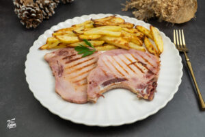 Chuletas de Sajonia la plancha. Receta sana y fácil