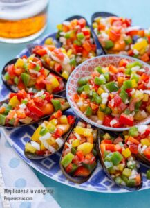 Mejillones a la vinagreta, fáciles y fresquitos