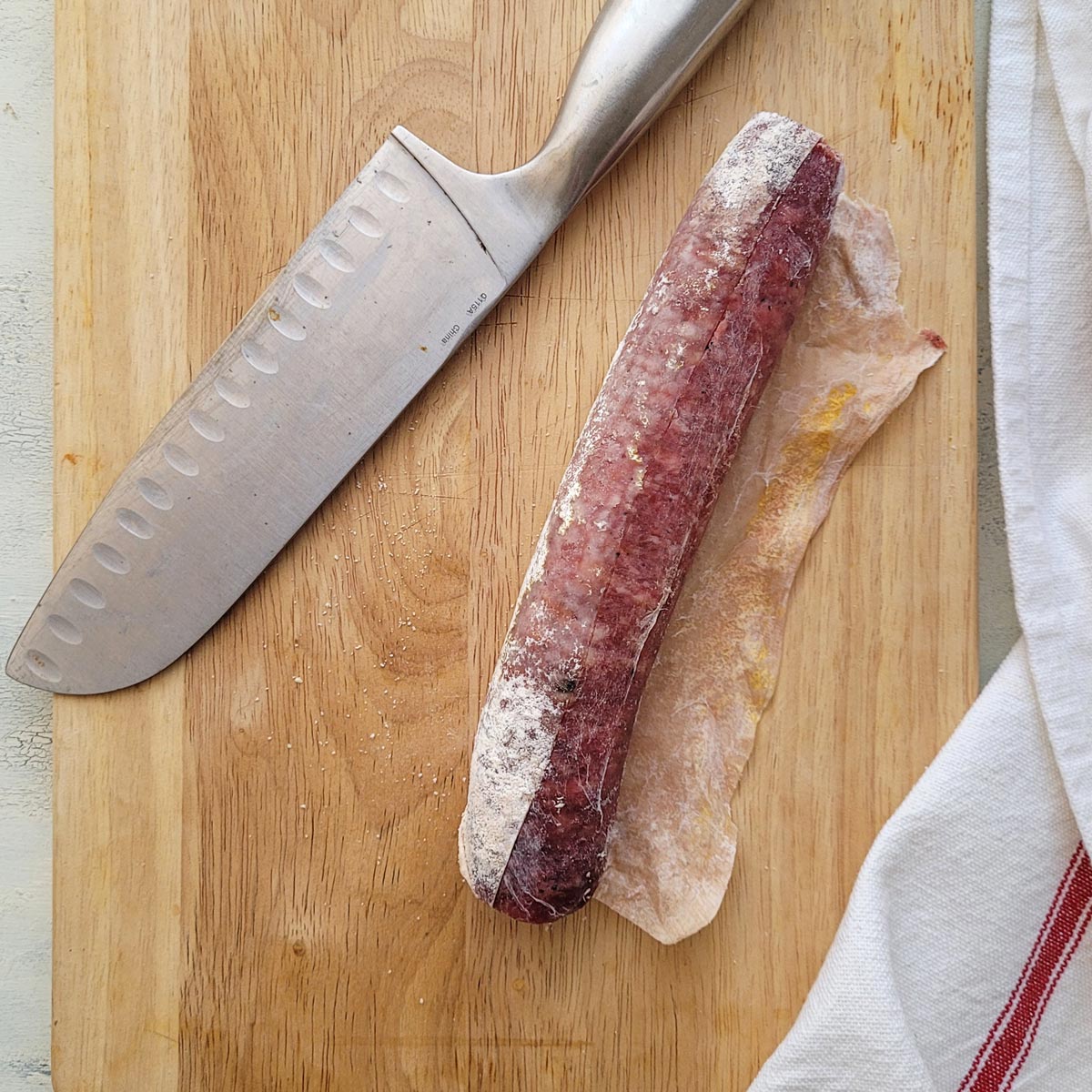 Tartar de salchichón de Málaga