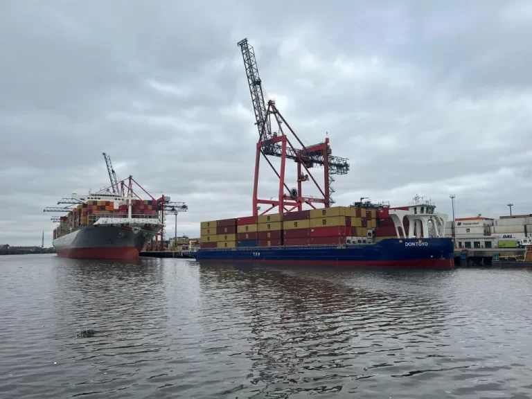 Puerto de Dock Sud recibió al buque “Don Toyo”, el mayor portacontenedores de la hidrovía