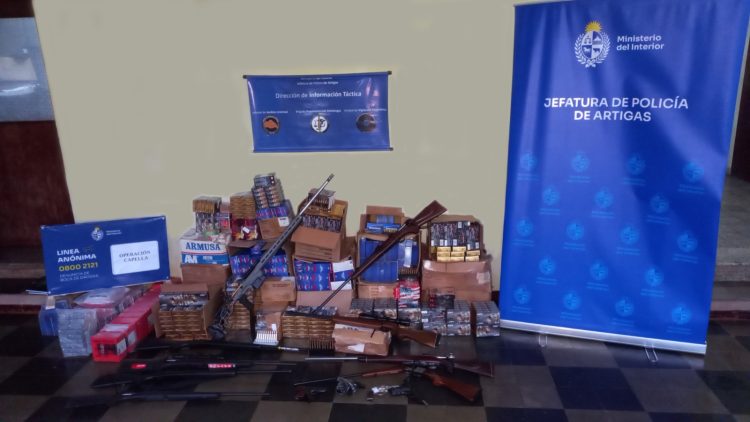 Red internacional de tráfico de armas fue desmantelada en Artigas