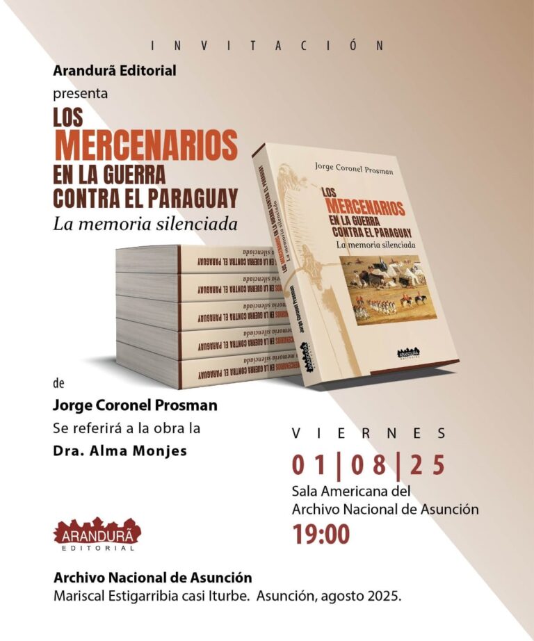 Libro que habla de los mercenarios de la Guerra de la Triple Alianza se lanza la próxima semana