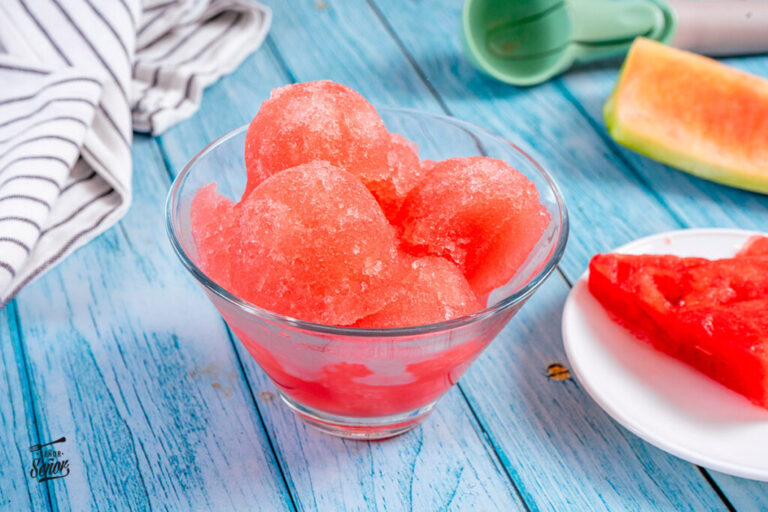 Sorbete de sandía. Receta fácil y sana