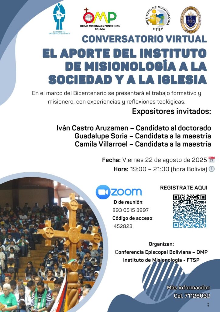 Convocatoria al Conversatorio Virtual: “El aporte del Instituto de Misionología a la sociedad y a la Iglesia”