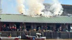 Un incendio en el Puerto de Frutos de Tigre quemó parcialmente dos locales